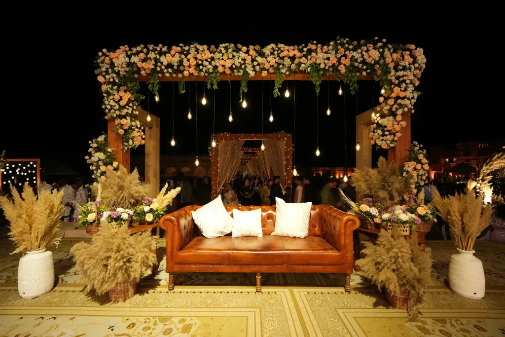 Lounge seating and decor sourced for an event