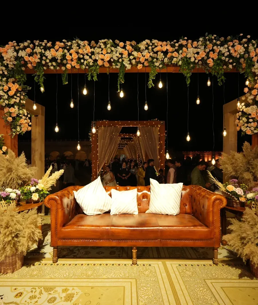 Lounge seating and decor sourced for an event