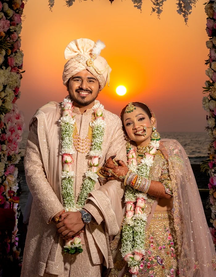 Aditi and Rohan on their wedding day